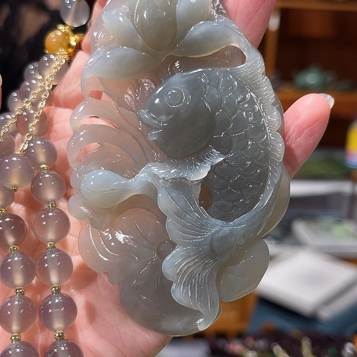 未镶嵌岫玉毛衣链