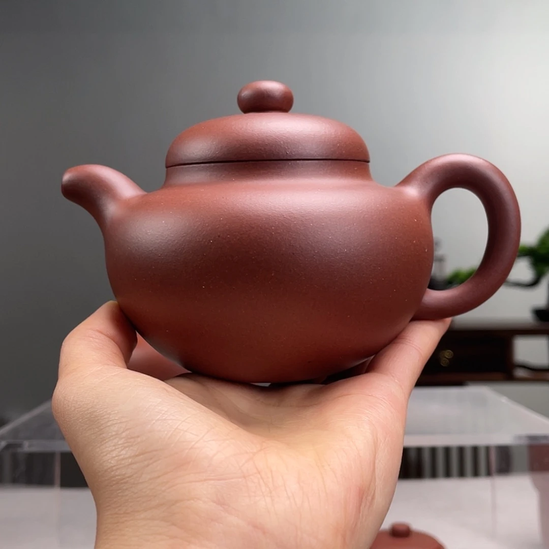 【闪购商品】茶壶紫砂吾*红皮龙柿圆容量320cc