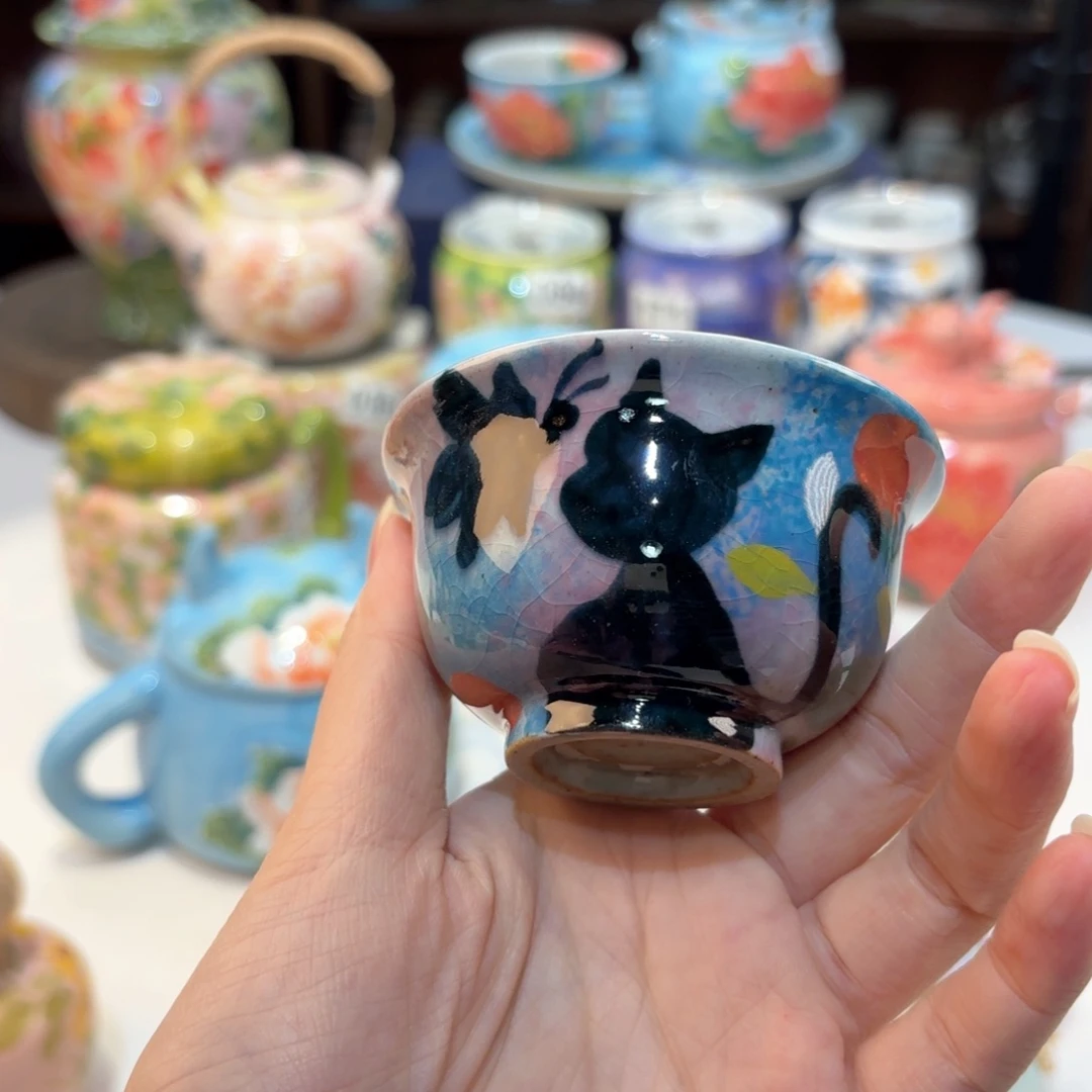 景德镇手绘高温釉下彩陶瓷茶具