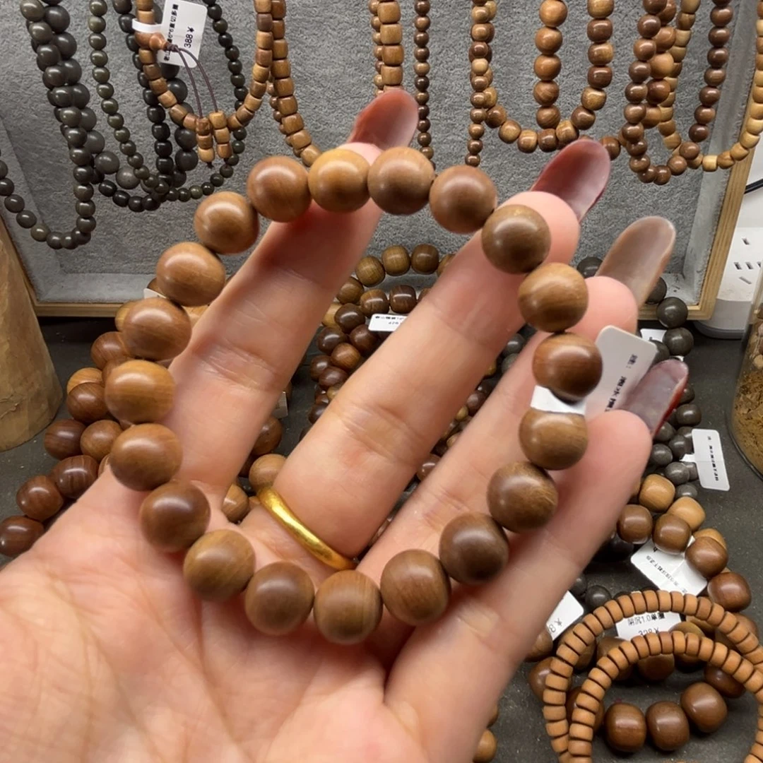 檀香木手串/手链10横纹黑肉 原188 漏