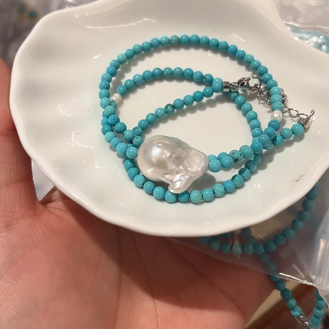 合金淡水珍珠耳饰