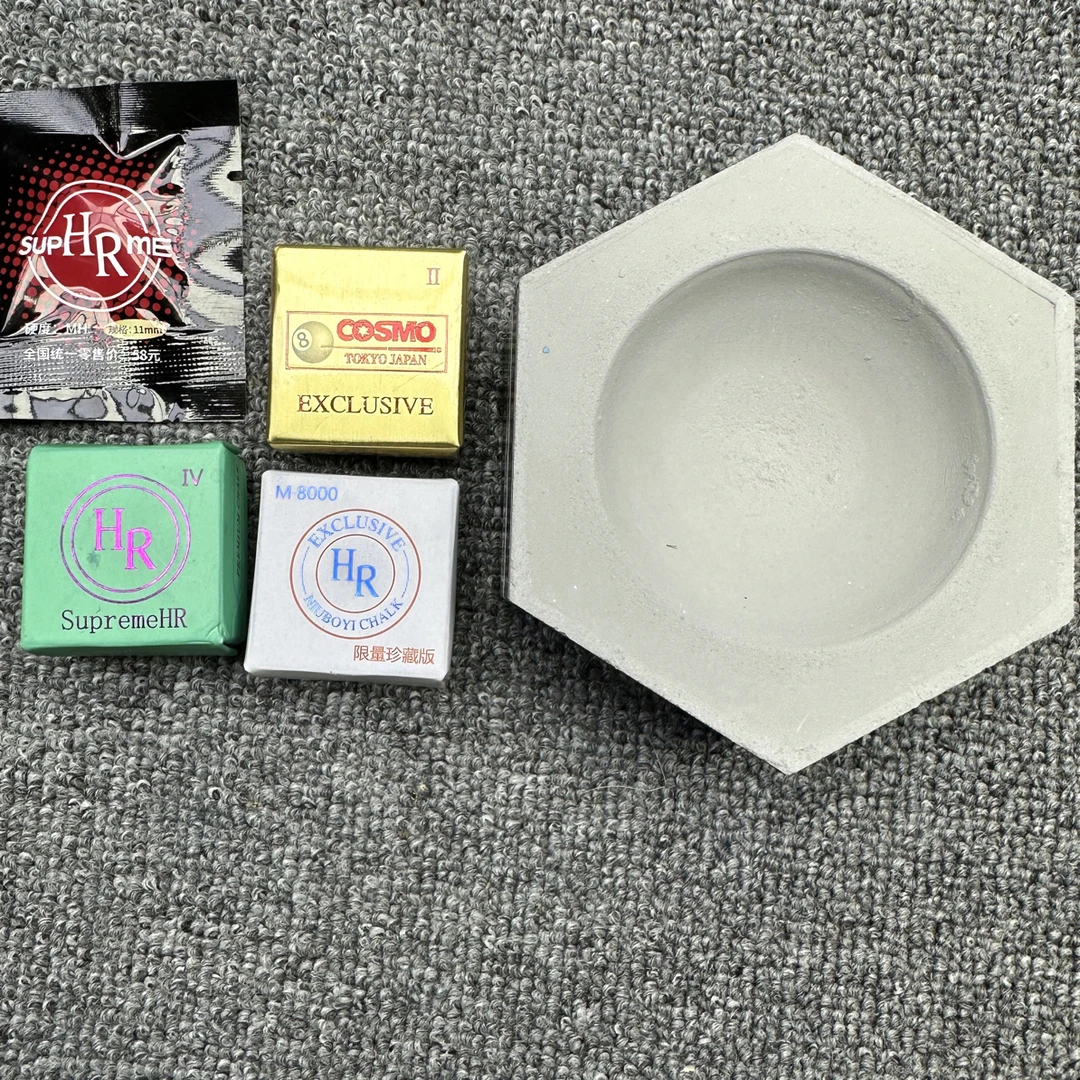 HR台球巧克粉批发套装（拍一发五）送一颗超大巨大台球巧克粉灰色