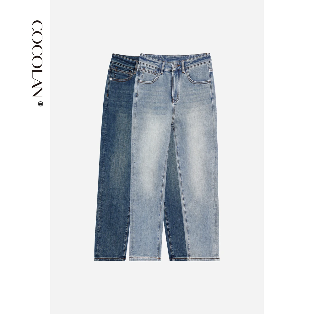 COCOLAN【法棍牛仔】小脚牛仔裤女CL8K9072