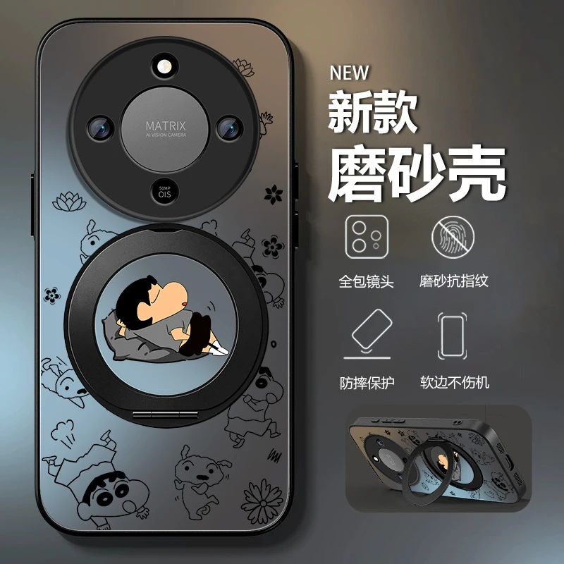 适用荣耀x70手机壳新款荣耀x70i旋转支架Honorx70车载磁吸小新