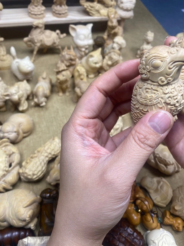 黄杨木：鸟尊，故宫鸟