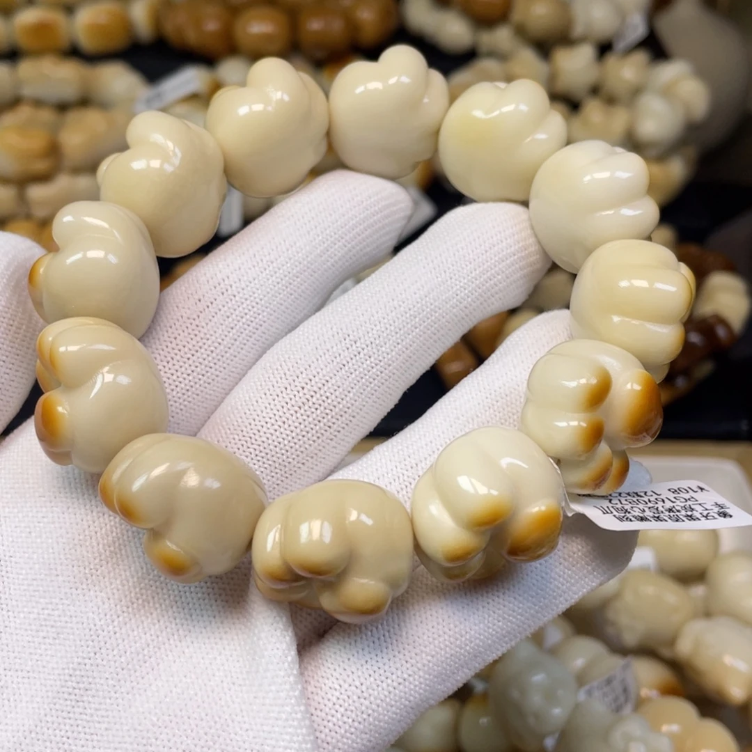 菩提根/象牙果手串114小狗爪微瑕