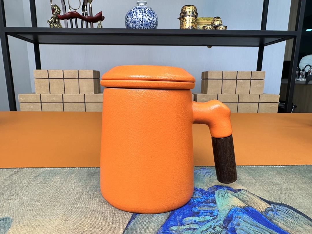 陶瓷茶水分离马克杯个人专用泡茶杯喝水杯办公室礼物9-67