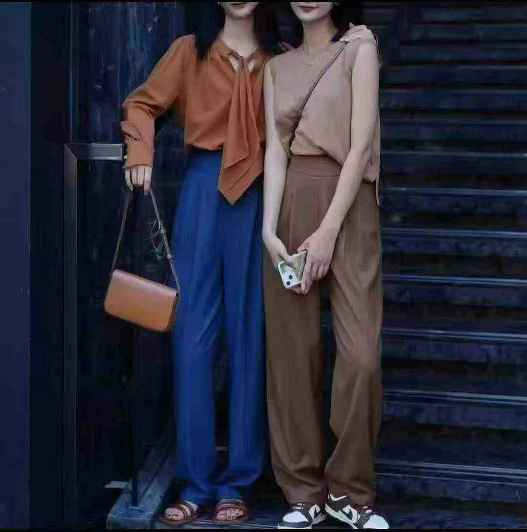 不支持退换/直筒休闲裤阔腿裤休闲长裤轻职风1100248