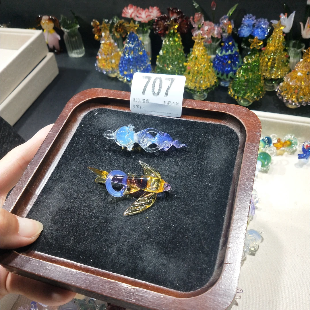 纯手工琉璃挂坠琉璃吊坠琉璃吊坠瑕疵出