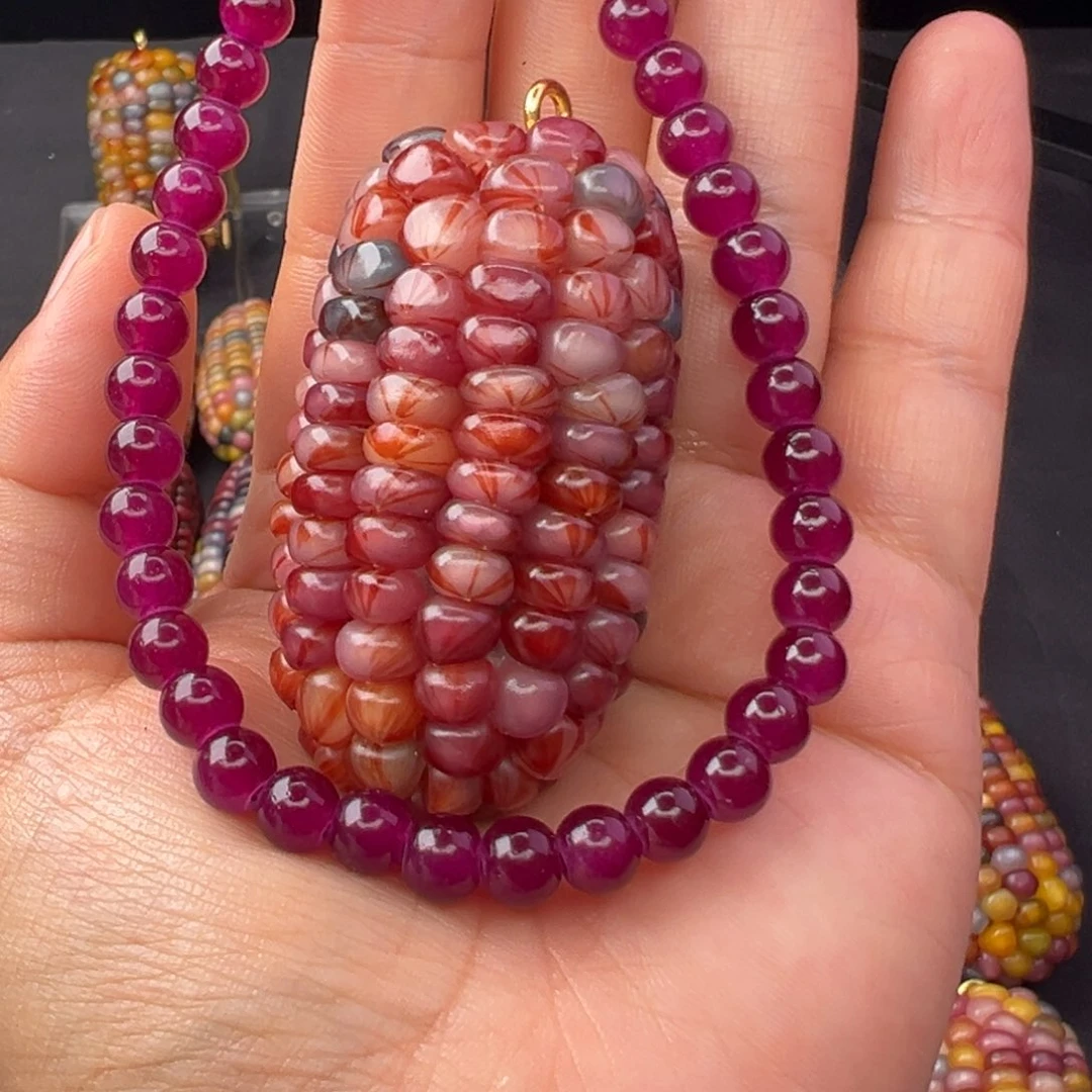 浅***沐铜合金七彩文玩玉米