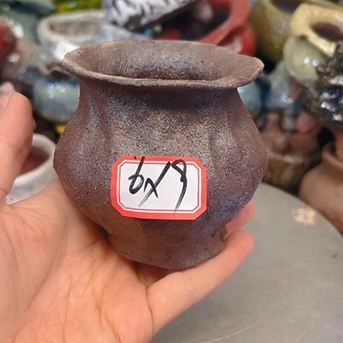 粗陶花盆手工花盆制作就这样的