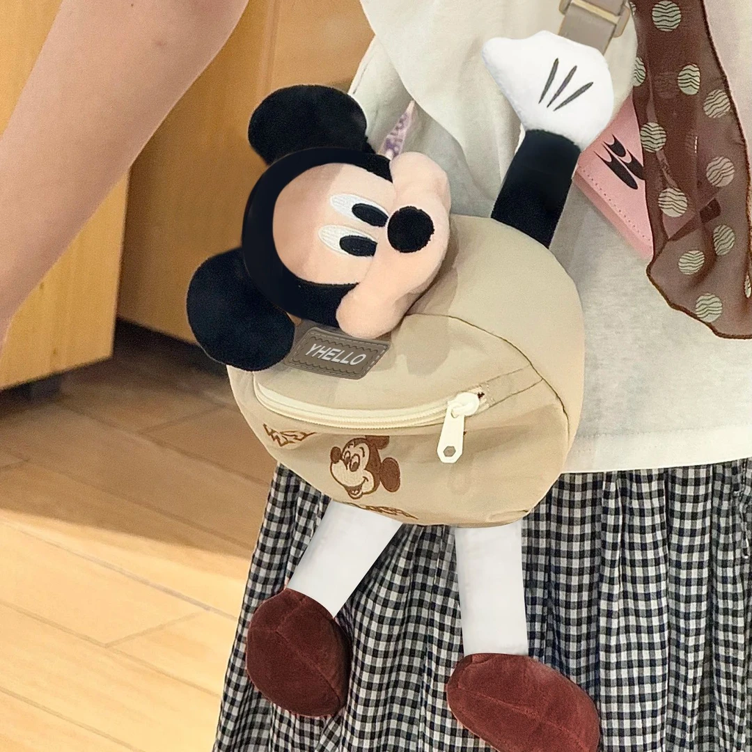 新款包夏天超火小包可爱米奇开心露营斜挎包外出百搭时尚旅行背包