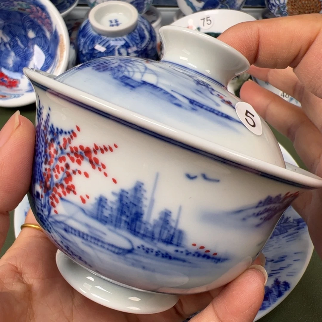 陶瓷景德镇纯手工纯手绘茶具木木5