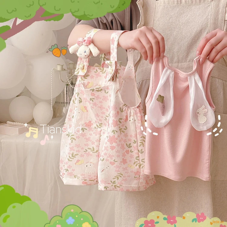 2025年儿童女童纯棉夏季少女印花日系