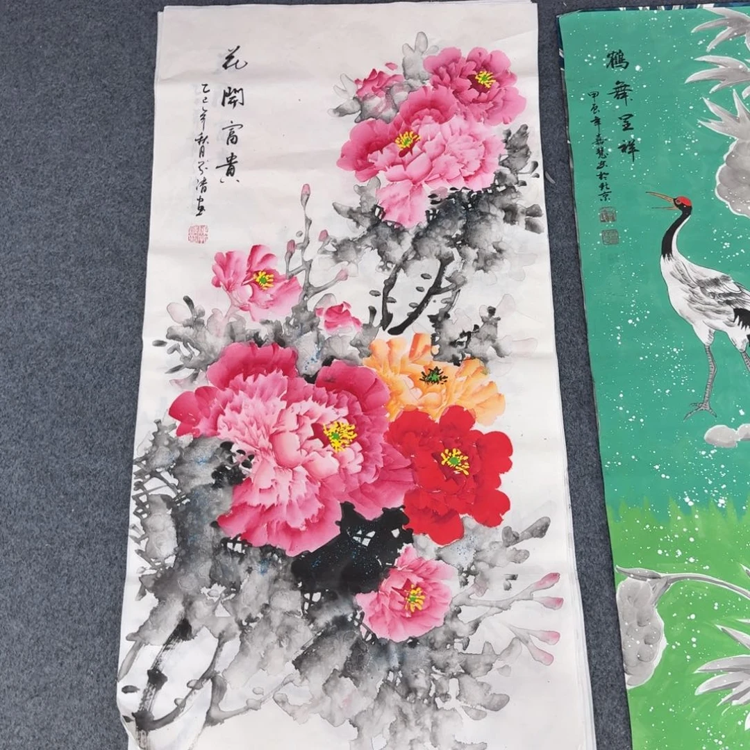 国画三尺尺寸50X100纯手绘作品
