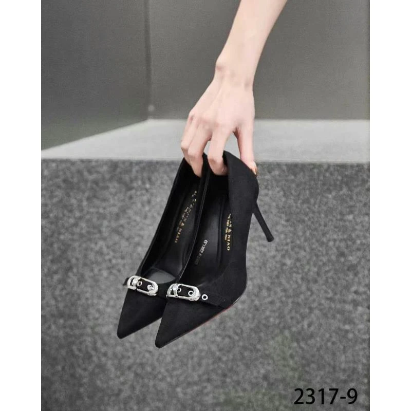 新款！！！秋冬新款性感单鞋法式高跟鞋女细跟职业工作鞋2317-9