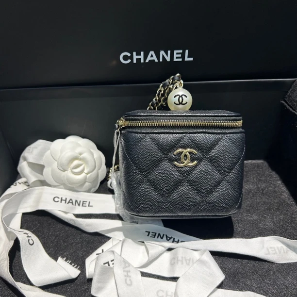 99新 Chanel/香奈儿 香奈儿黑金珍珠小盒子