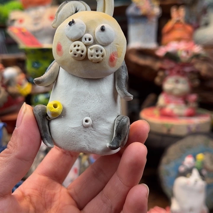 陶摆件小镇青花明天有新品