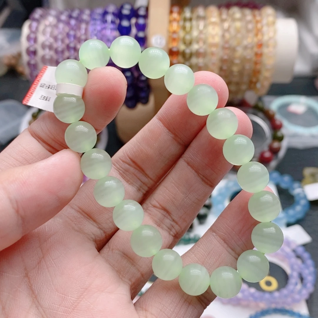 未镶嵌手链水晶绿纹