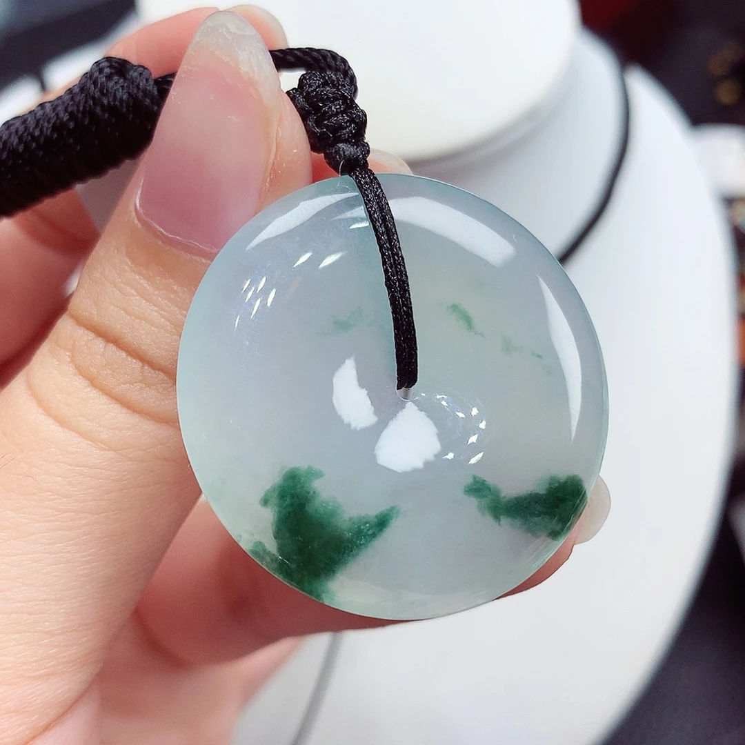 翡翠未镶嵌颈饰翡翠55，34.2/6