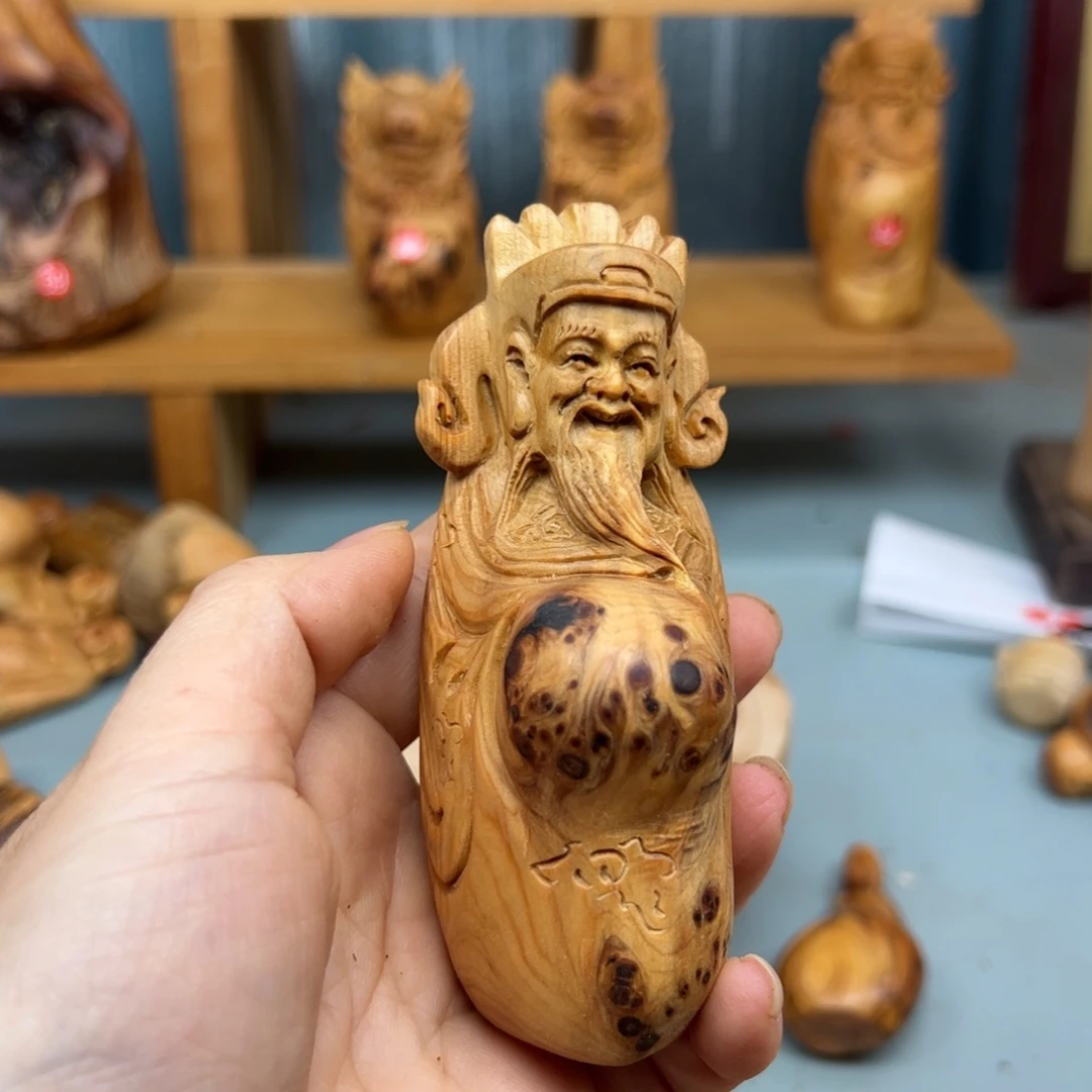 一***。木崖柏木摆件手把件，