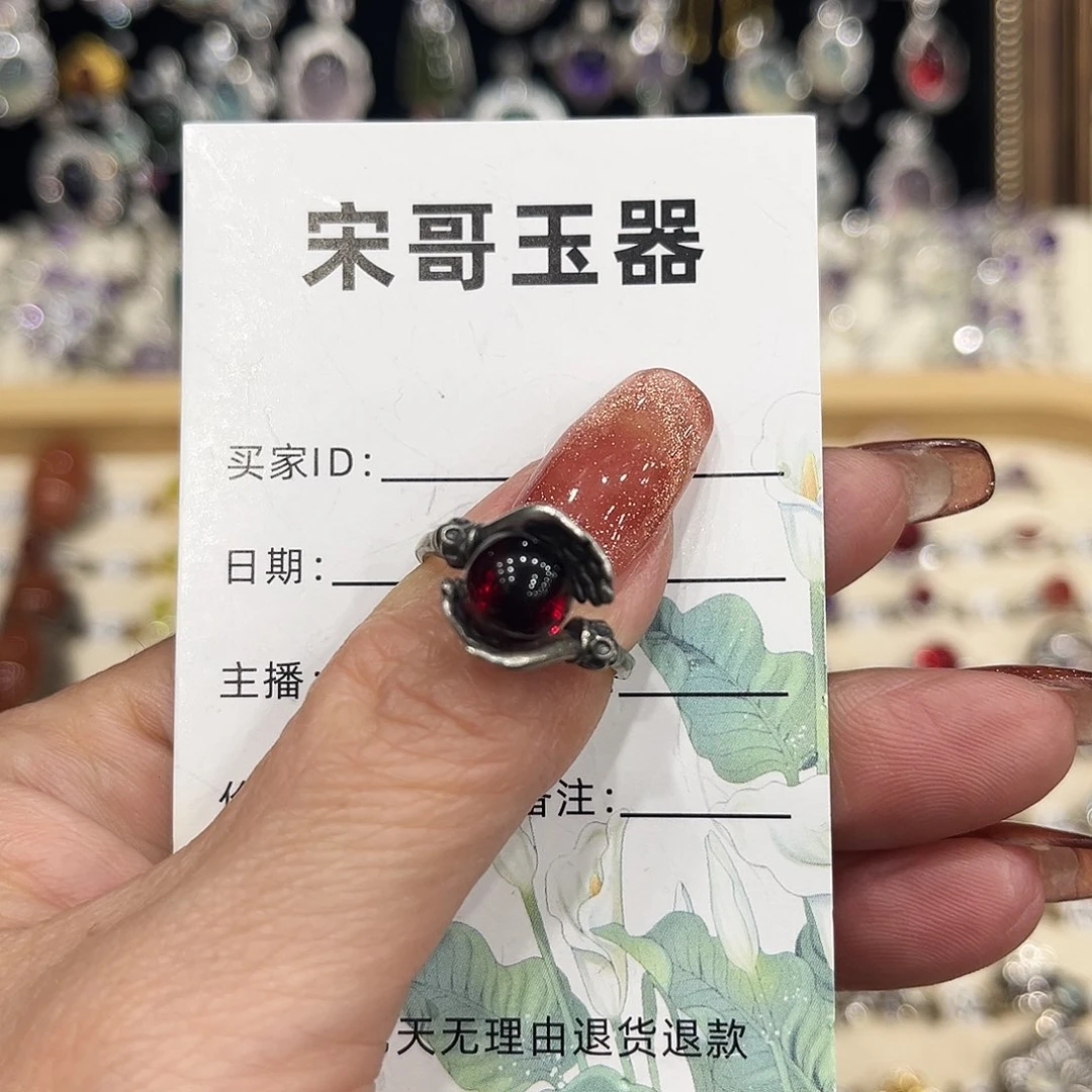 R***^戒指托帕石银S925镶嵌