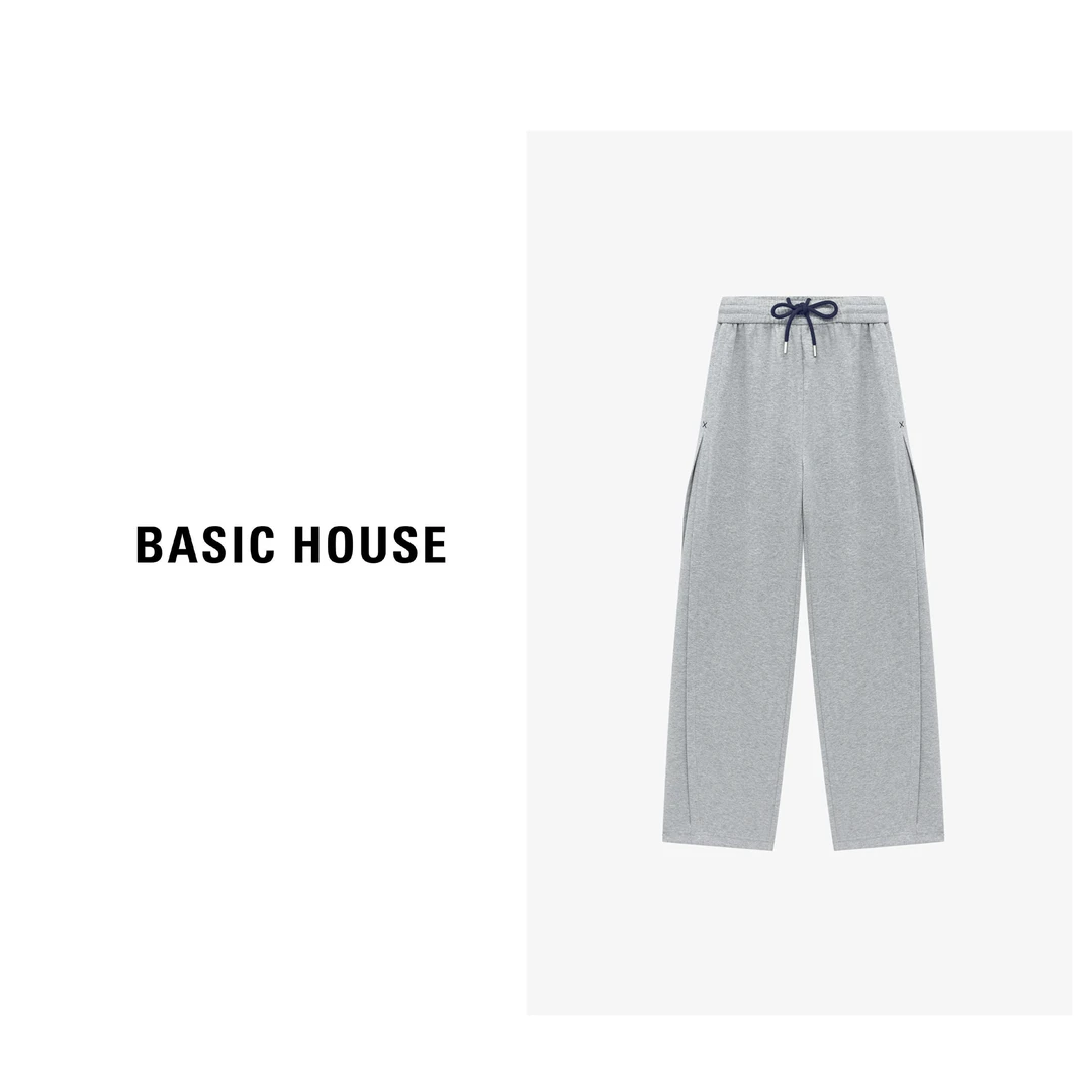 Basic House/百家好秋季新款简约时尚特殊剪裁长裤-B0625B5JJX2