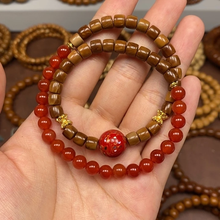 紫金鼠手串库克直切大漆珠卡6
