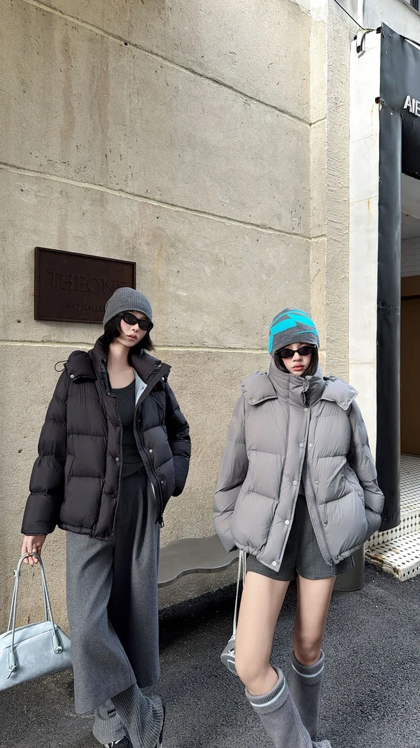 【木朴素羽绒服】常规袖长袖韩系白鸭绒宽松时尚韩版洋气休闲856