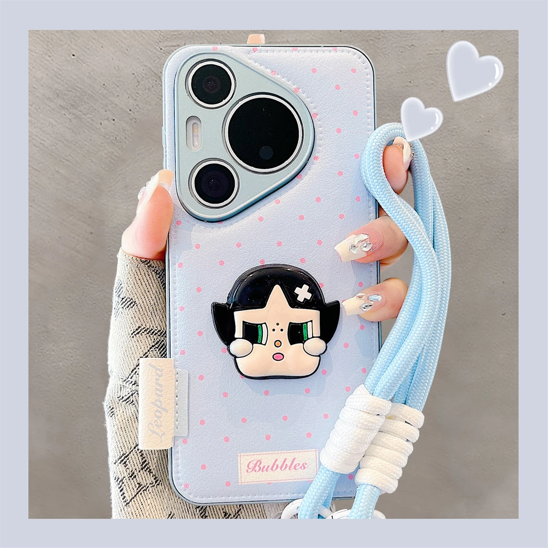 适用华为pura70pro+手机壳70Ultra韩系可爱波点立体哭娃mate70pro