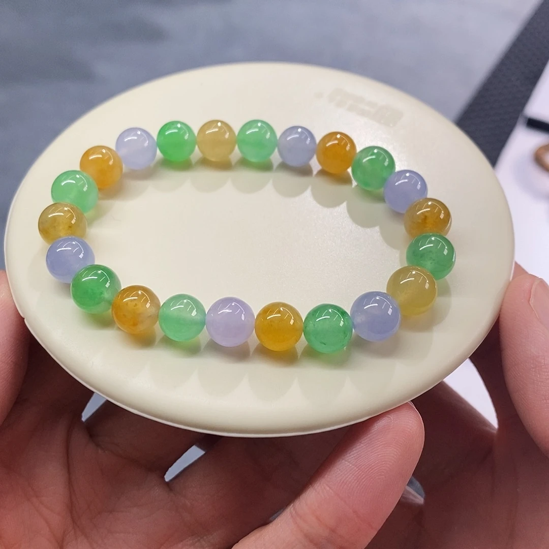 散珠翡翠冰彩手串