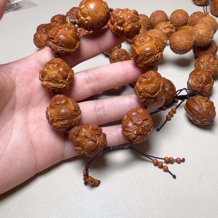 花****橄榄核手串地主财神