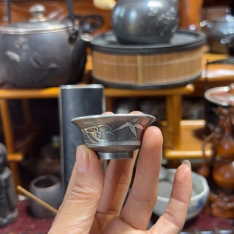 蜜安罐瓷香炉锡茶则