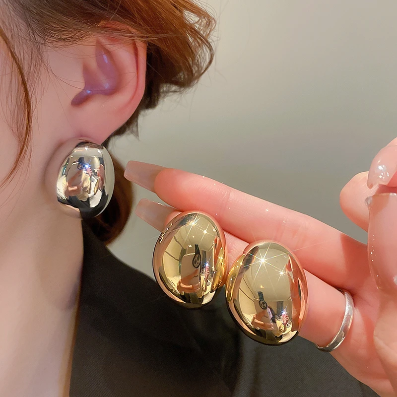 合金耳饰 时尚金色夸张耳环轻奢小众设计感高级法式气质耳钉饰坠