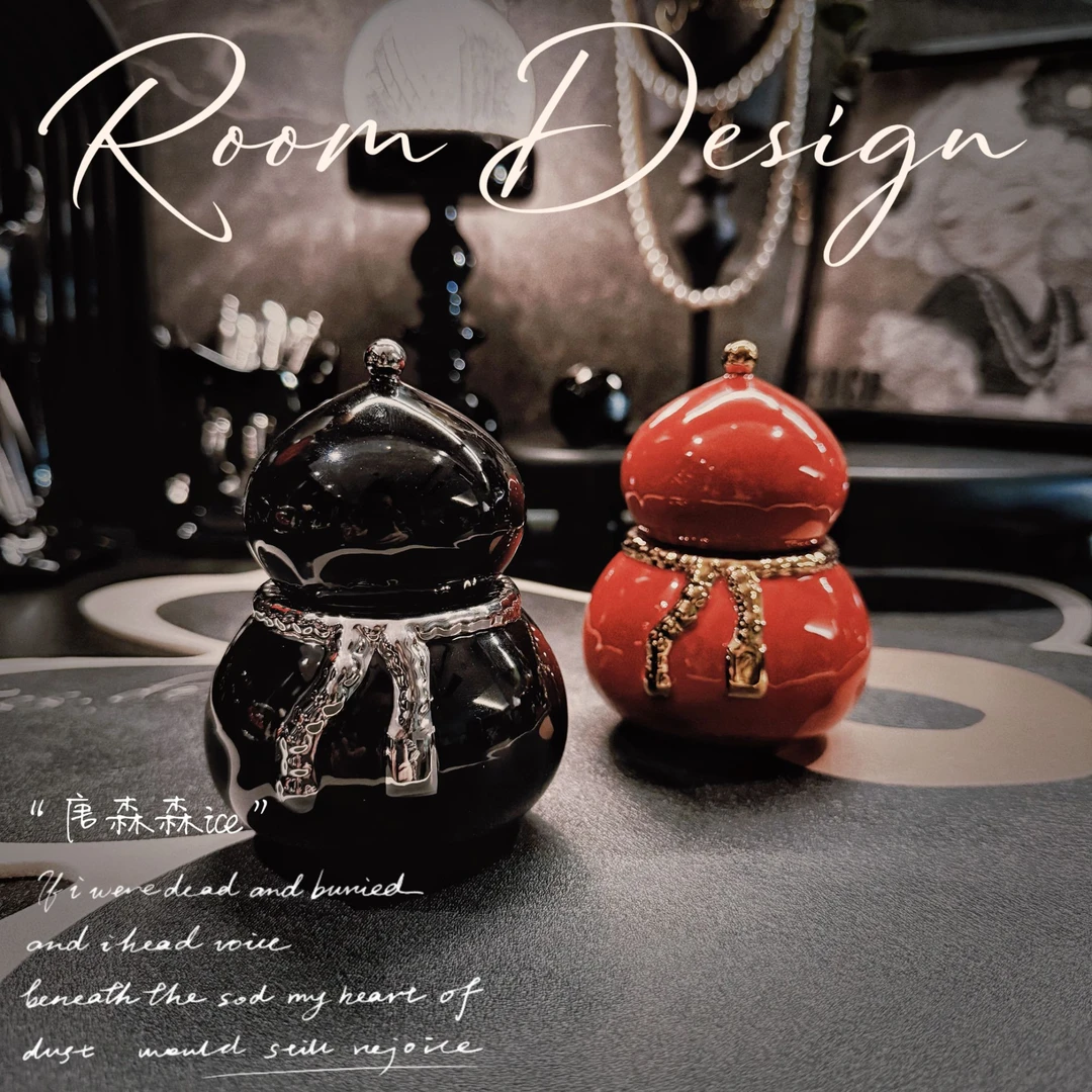 【唐森森设计】设计师款葫芦牙签罐艺术陶瓷摆件