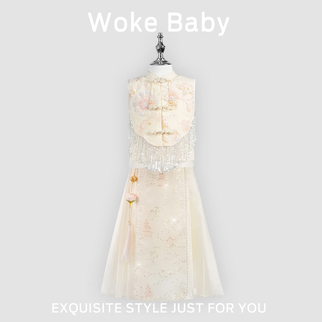 【金樽琅月】女童夏季汉服2025新款上衣中国风古风马面裙M5515