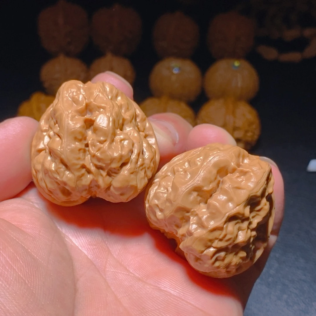 把件文玩核桃44肚双开背疙瘩三角蛙