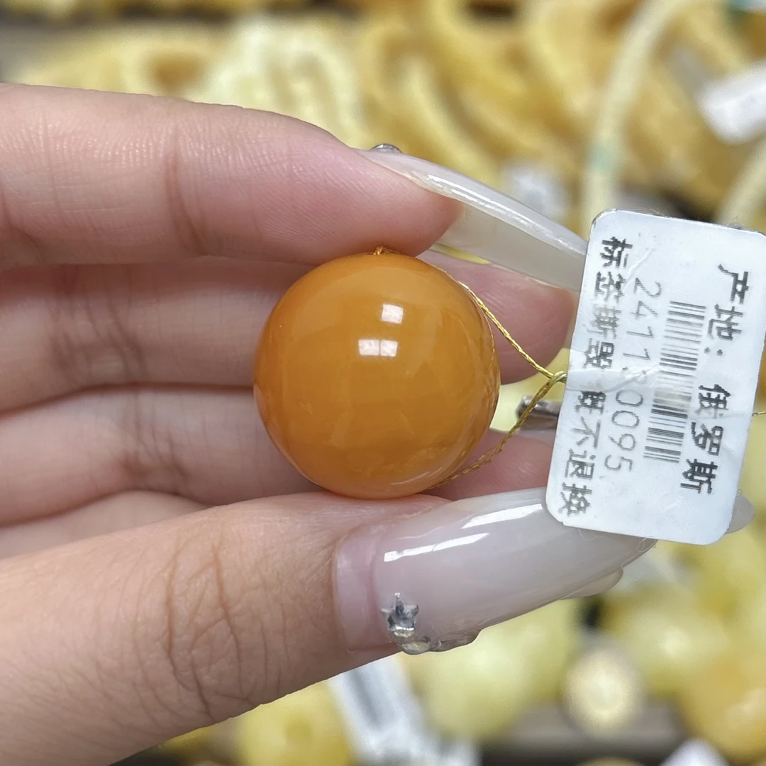 19.9mm圆珠|瑕疵•蜜之缘臻选天然原矿琥珀蜜蜡