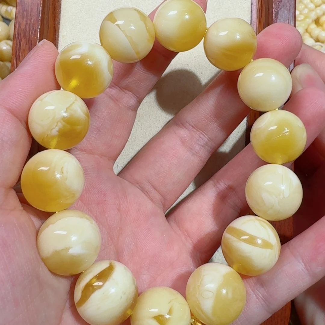 琥珀未镶嵌手链蜜蜡手串