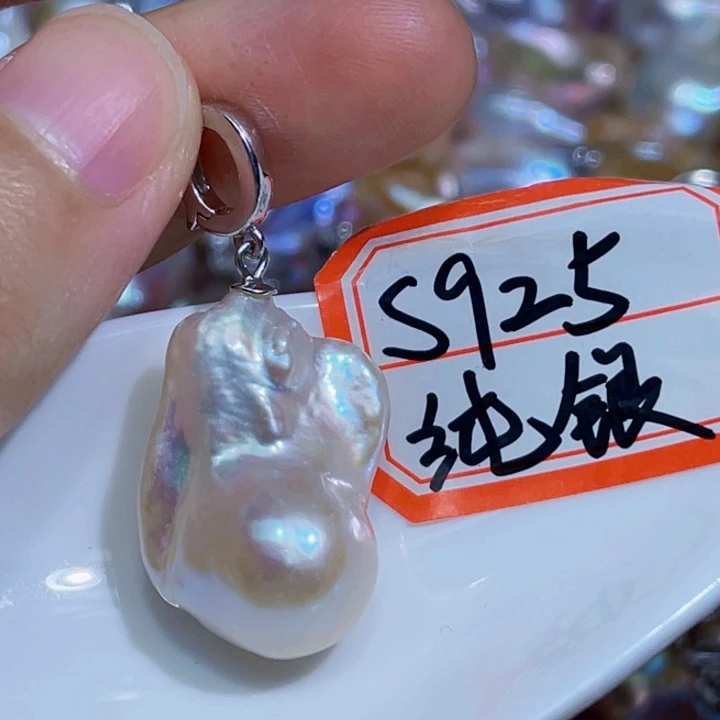 淡水珍珠银S925镶嵌颈饰