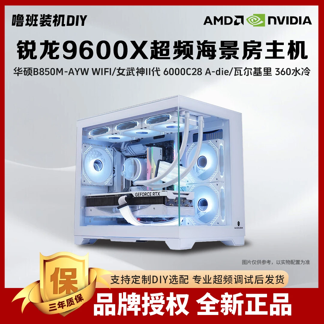 【锐龙9600X+华硕RTX5060显卡】三角洲职业赛事高帧纯白海景房主机