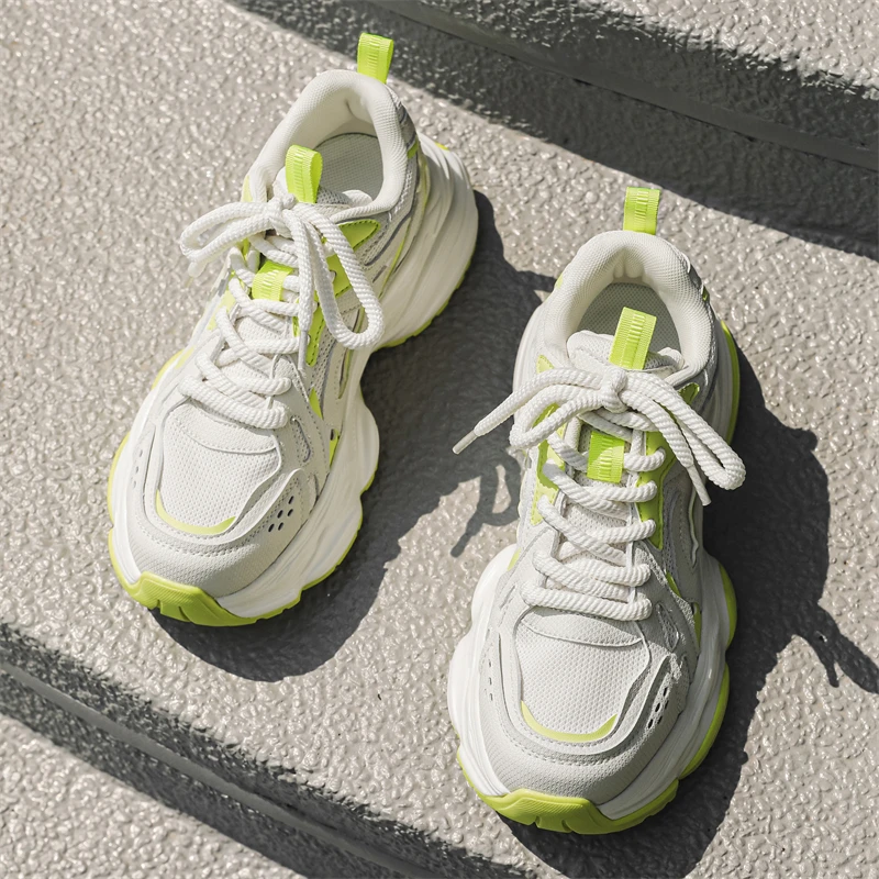 2025春夏新款男鞋网面透气气垫老爹鞋时尚休闲运动鞋潮鞋SP-9001