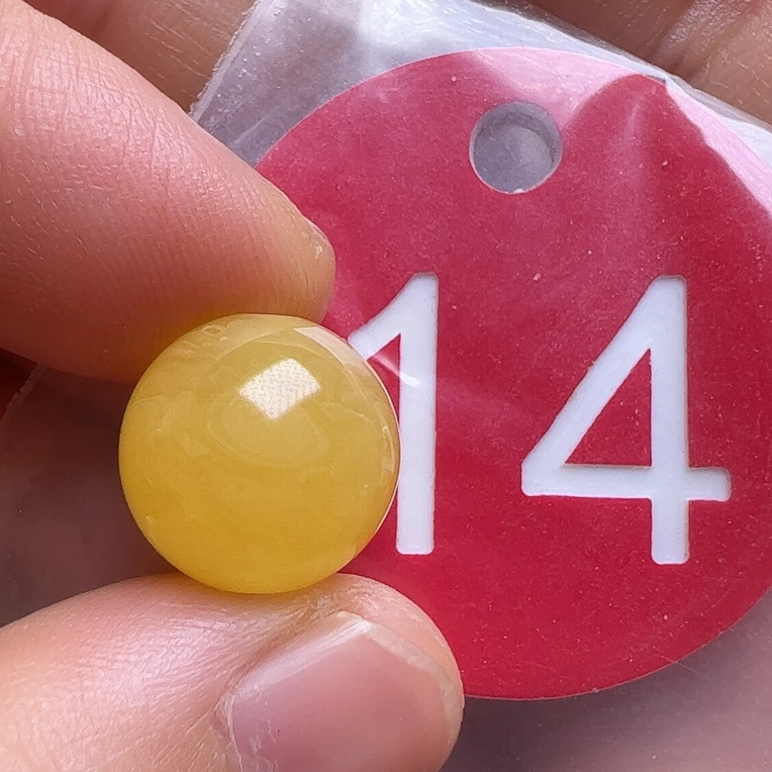 蜜蜡未镶嵌珠宝奇石12.8mm花粉