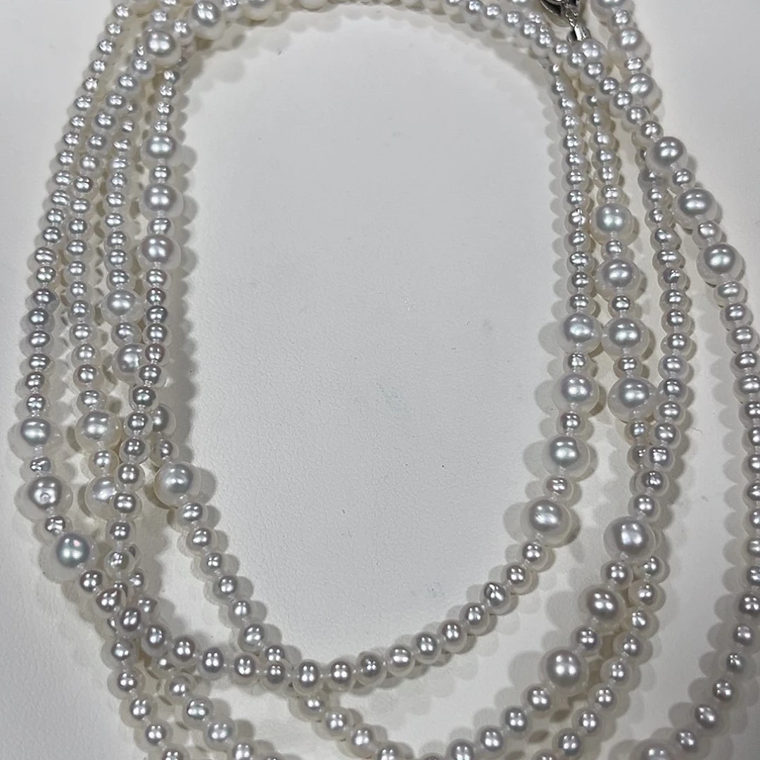 银S925镶嵌颈饰淡水珍珠