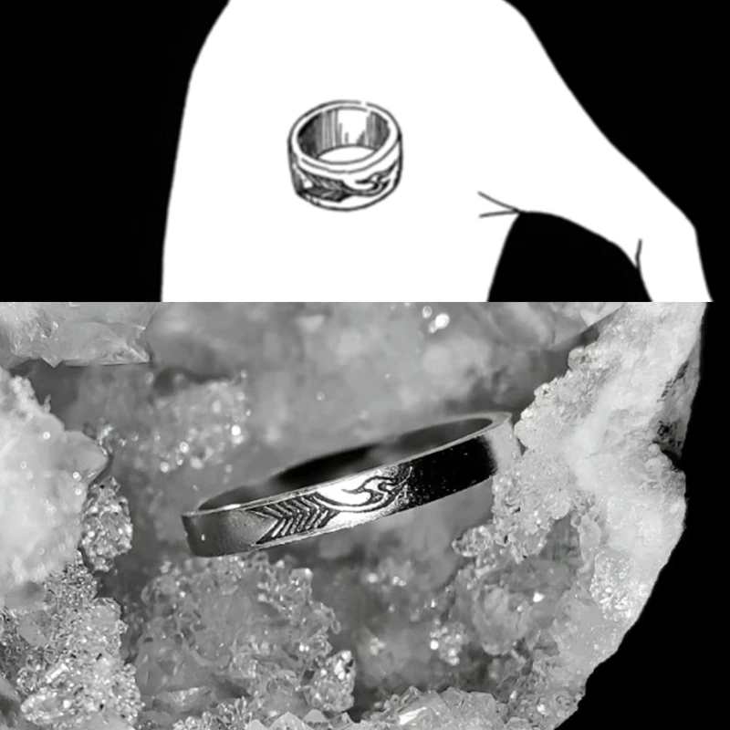 钛钢戒指 百目鬼与四月一日灵异事件周边卡通动漫水洗不掉色指环