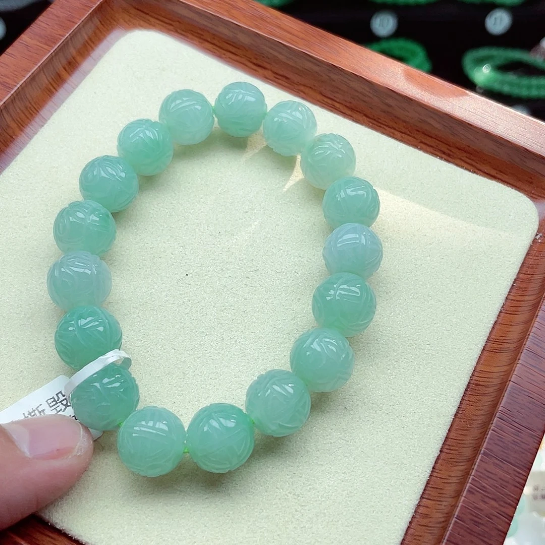 翡翠手链未镶嵌缅甸翡翠A货