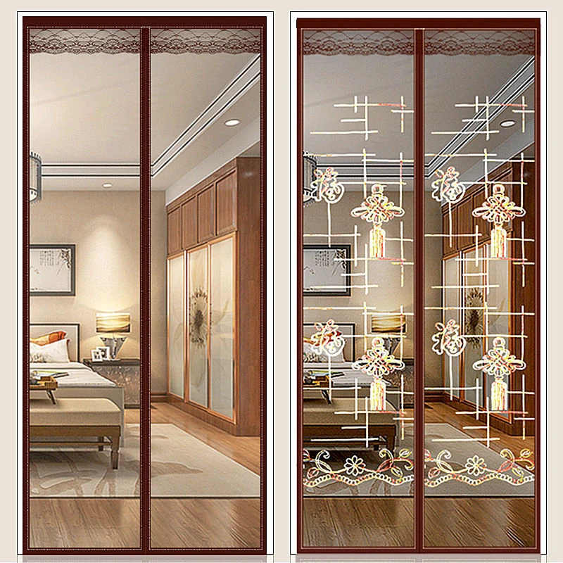 夏季防蚊门帘全磁条磁铁自吸磁性纱窗纱门免打孔魔术贴门纱帘家用