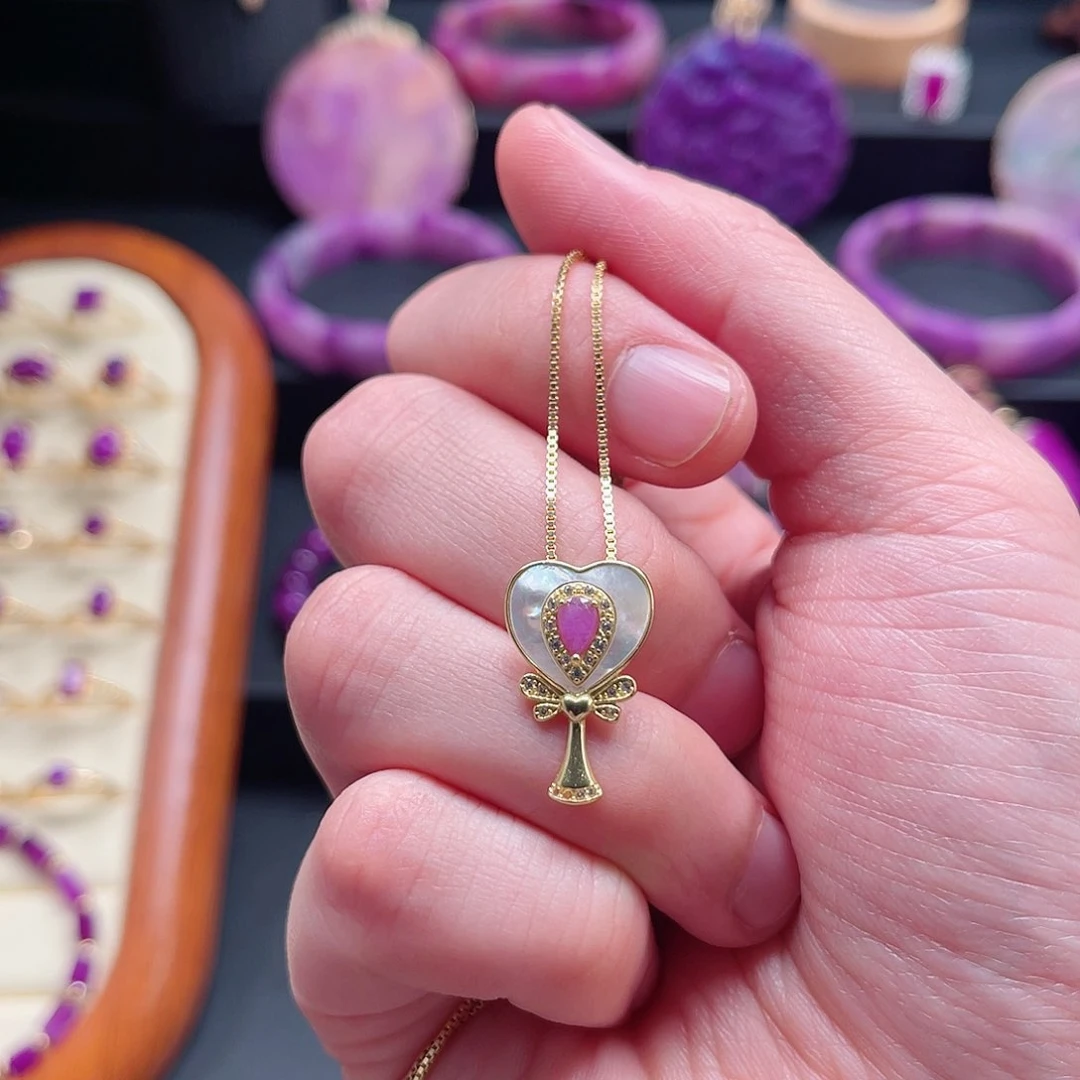 苏纪石（舒俱来）吊坠银S925镀金镶嵌