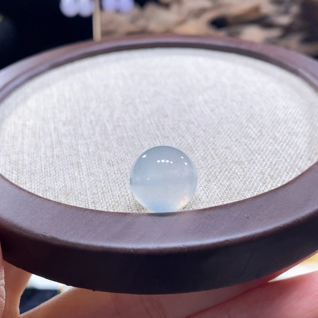 翡翠未镶嵌颈饰翡翠高冰飘花珠14.5mm