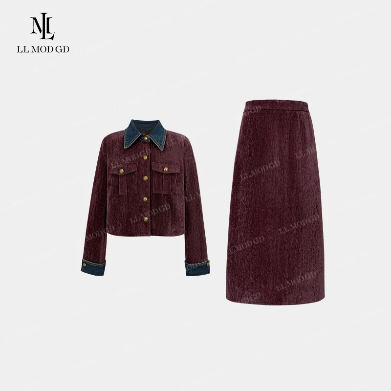 【莉莉家】2024早秋波西米亚风上衣+半身裙时尚两件套MY-253159